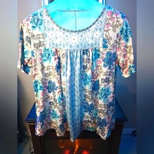 Silk top stretchy 2X